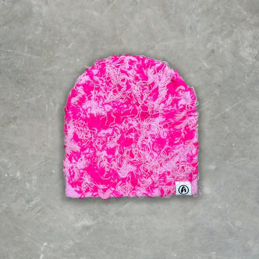 Pink Mossy Beanies